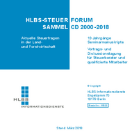 CD HLBS-Steuerforum 2000-2018 CD HLBS-Steuerforum 2000-2018